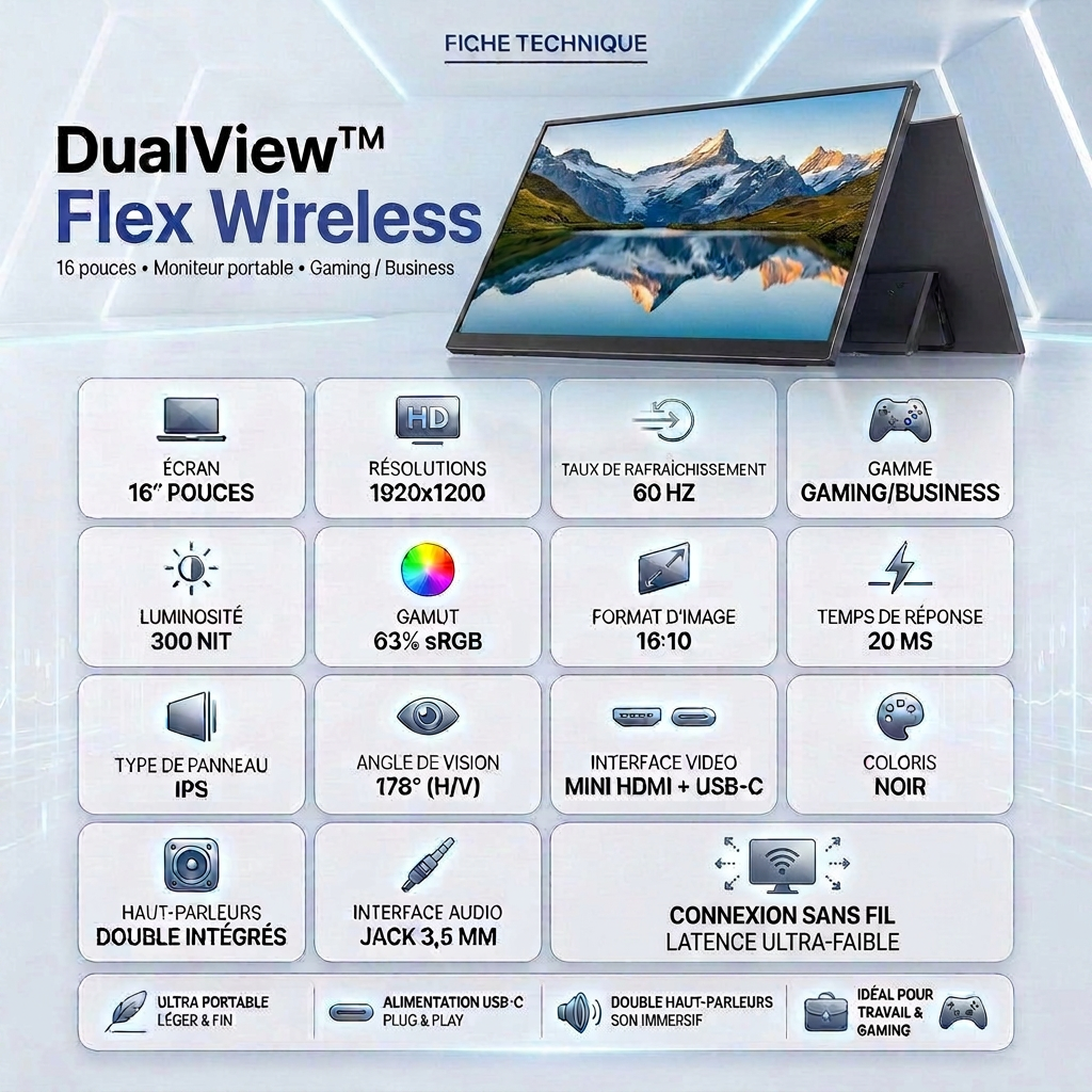 DualView™ Flex Wireless 16"