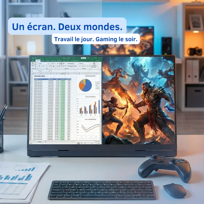 DualView™ Flex – Moniteur portable pliable pour ordinateur