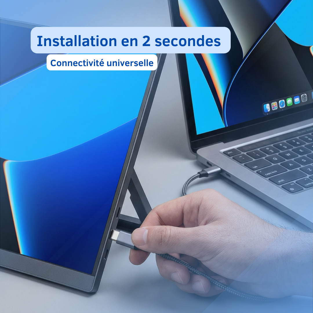 DualView™ Flex – Moniteur portable pliable pour ordinateur