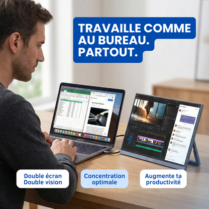 DualView™ Flex – Moniteur portable pliable pour ordinateur