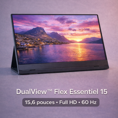 DualView™ Flex – Moniteur portable pliable pour ordinateur