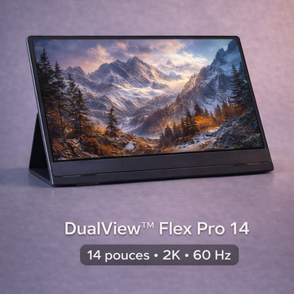 DualView™ Flex – Moniteur portable pliable pour ordinateur