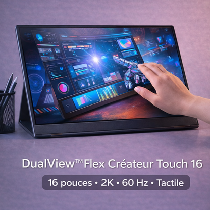 DualView™ Flex – Moniteur portable pliable pour ordinateur