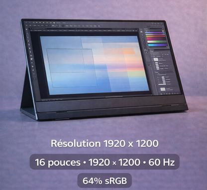 DualView™ Flex – Moniteur portable pliable pour ordinateur
