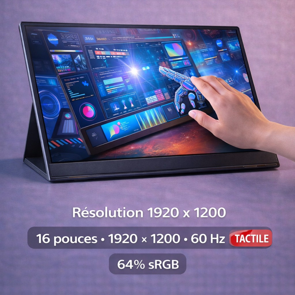 DualView™ Flex – Moniteur portable pliable pour ordinateur