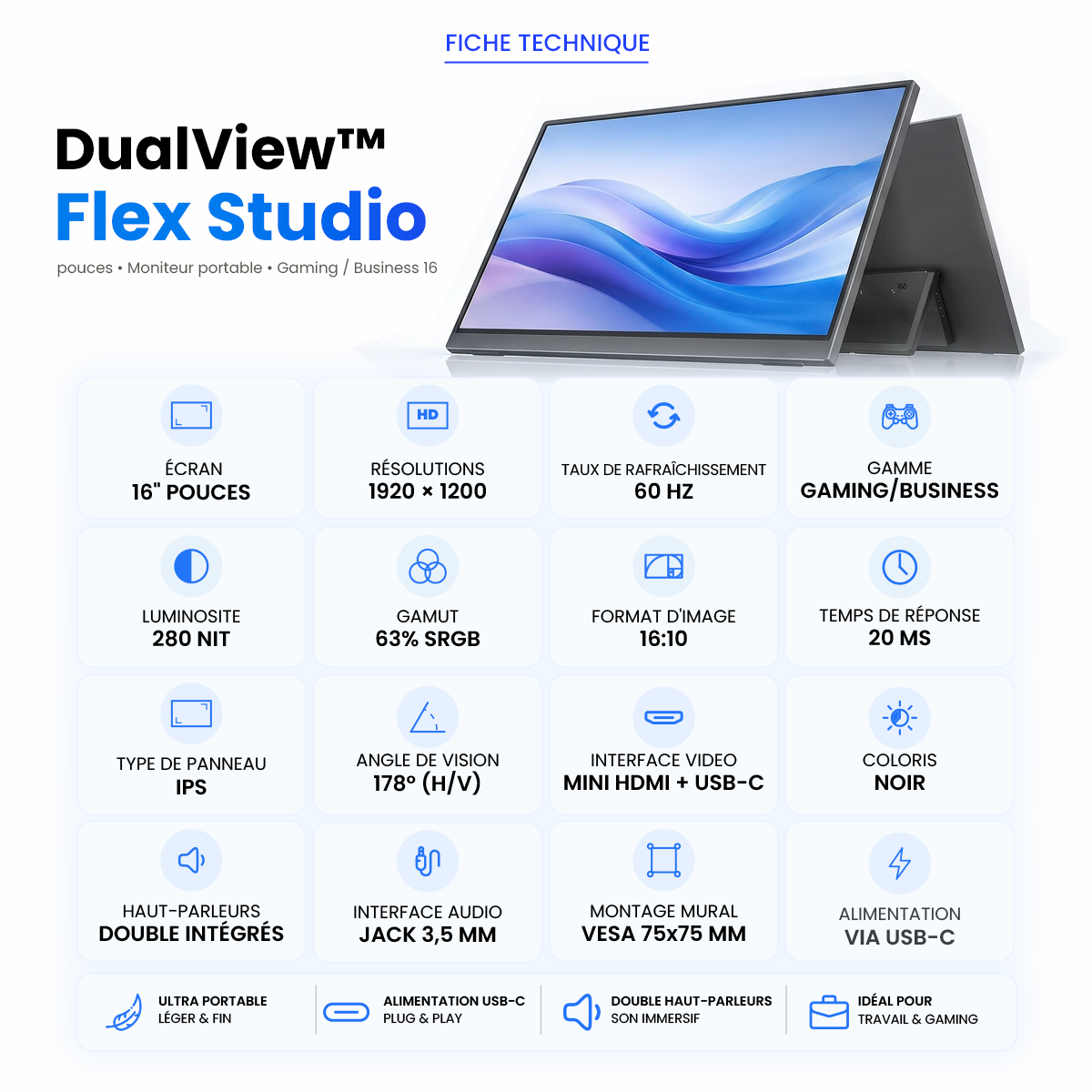 DualView™ Flex Studio 16"